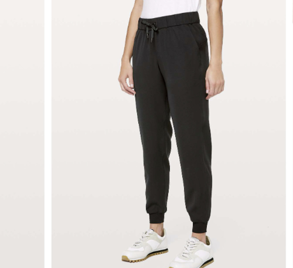 Lululemon On The Fly Jogger Pants Black Travel Lounge Pockets W5BZDS Size 10